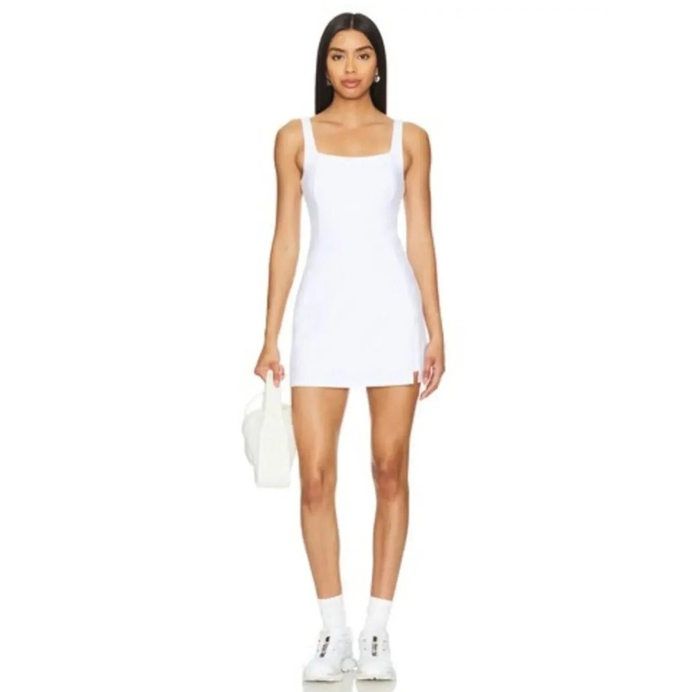 Beyond Yoga Spacedye Court Appeal Sporty Mini Dress White Women M